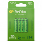 Preview: GP Recyko Akku Micro AAA 850 mAh vorgeladen & einsatzbereit 4er Blister