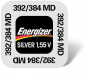 Preview: Energizer Uhrenknopfzelle 392 / 384 SR41 SR736W Miniblister