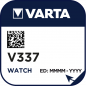Preview: VARTA V337 Silberoxid Uhrenbatterie 1er Miniblister
