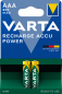 Preview: Varta Recharge Accu R2U HR3-AAA-Micro 800 mAH vorgeladen 2er Blister