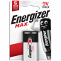 Preview: Energizer Max Alkaline E-Block 9V - 6LR61 - 1er Blister
