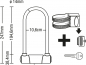 Preview: STANLEY Bügelschloss Fahrrad 14mm x 247 mm, 3 Schlüssel, S755-201, Fahrradschloss mit Halterung