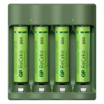 GP Recyko USB Charger B421 incl. 4x 850mAh AAA