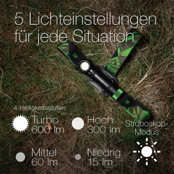 Preview: GP Stirnleuchte Discovery CH35 - 600 Lumen inkl. 18650 Akku