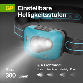 GP Stirnleuchte Discovery CH44 - Motion Sensor inkl. 3X AAA