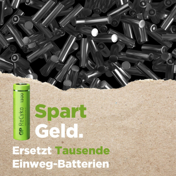 GP Recyko NIMH AA HR06 Akku 1300 mAh Phone - 4er Blister