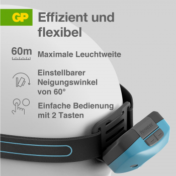 GP Stirnleuchte Discovery CH44 - Motion Sensor inkl. 3X AAA