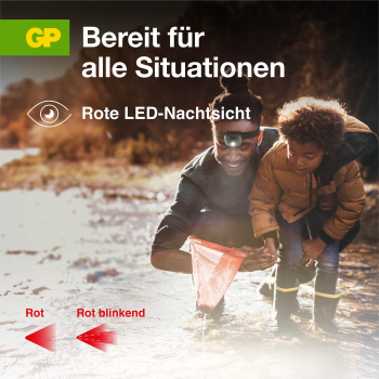 GP Stirnleuchte Discovery CH44 - Motion Sensor inkl. 3X AAA
