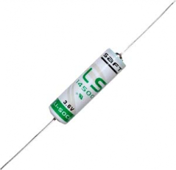 Saft LS14500CNA mit Axialdraht AA Lithium-Thionylchlorid