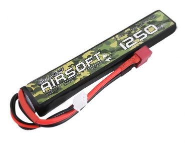 Grepow 25/50C 1250mAh 2S1P 7.4V Airsoft Gun Lipo Battery with T Plug