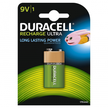Duracell Recharge Ultra 9V-HR22 170 mAh - 1er Blister**** Nachfolgeempfehlung Art. 26177 Energizer****