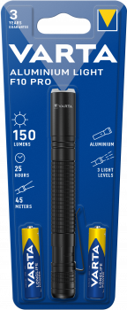 Varta Aluminum Light F10 Pro incl. 2xAAA batteries
