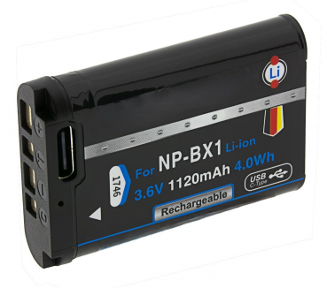 VTPro Akku mit USB-C Input für Sony CyperShot DSC RX100 NP-BX1 DSC HX300