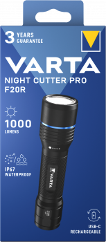 Preview: Varta Night Cutter Pro F20R Taschenlampe 1000 Lumen
