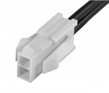 Preview: Molex 215323-2021 Mini-Fit Jr.-Stecker auf freies Ende, 2 -polig, 4.2 mm, 1 Reihe, 150 mm Kabellänge