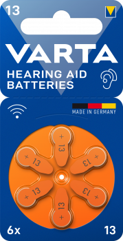 Varta Hearing Aid Acoustic Hörgerätebatterie V13 6er Blister