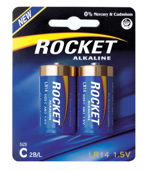 ROCKET Alkaline Blue LR14 C Baby 2er Blister