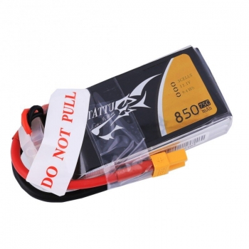 Tattu 850mAh 11,1V 75C 3S1P FPV Akku mit XT60 Stecker