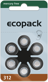 Varta Hörgerätebatterie Ecopack 312 - 6er Blister