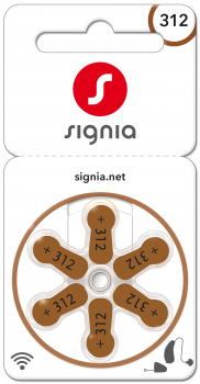 Signia S312 Hörgerätebatterie - 6er Blister