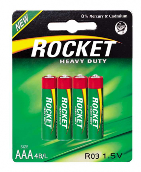 ROCKET Heavy Duty Green R03 AAA Micro 4er Blister