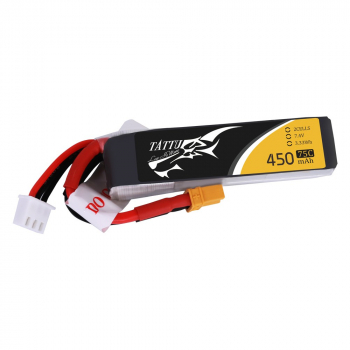 Tattu 450mAh 2S 75C 7.4V Lipo Akku mit XT30 Stecker - Long size