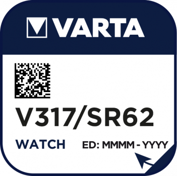 Preview: VARTA V317 Silberoxid Uhrenbatterie 1er Miniblister