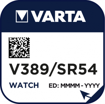 Preview: VARTA V389 Silberoxid Uhrenbatterie 1er Miniblister