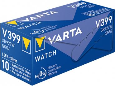 VARTA V399 Silberoxid Uhrenbatterie 1er Miniblister