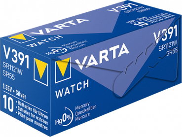 VARTA V391 Silberoxid Uhrenbatterie 1er Miniblister