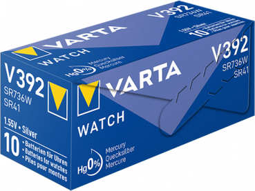 Preview: VARTA V392 Silberoxid Uhrenbatterie 1er Miniblister