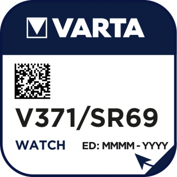 Preview: VARTA V371 Silberoxid Uhrenbatterie 1er Miniblister