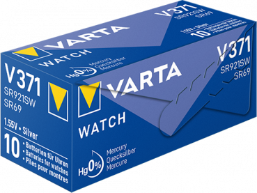 Preview: VARTA V371 Silberoxid Uhrenbatterie 1er Miniblister