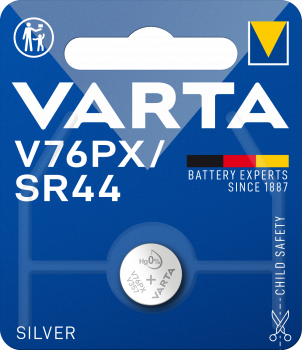 VARTA Knopfzelle Silberoxid V76PX SR44 1er Folienpack