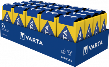 Varta Industrial Pro Alkaline 4022-6LR61-9V-E-Block 20er Tray