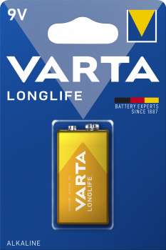 Varta Longlife Alkaline 4122 6LR61 9V E-Block 1er Blister