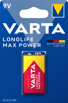 Varta LONGLIFE Max POWER Alkaline 4722-6LR61-9V - 1er Blister