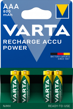 Varta R2U HR3-AAA-Micro 800 mAH vorgeladen 4er Blister