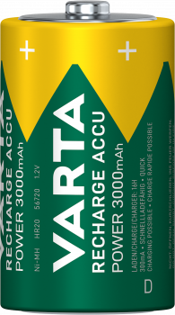 Varta Power Akku Mono D R2U 3000 mAh - 2er Blister