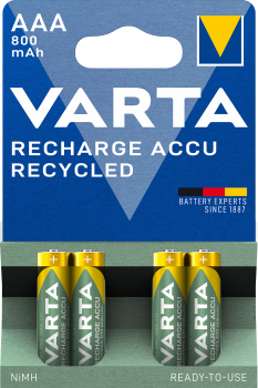 Varta Recycled Accu HR3-AAA-Micro 800mAH - 4er Blister
