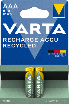 Varta Recycled Accu HR3-AAA-Micro 800mAH - 2er Blister