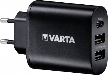 Varta Wall Charger - 2xUSB A & 1xUSB Type C