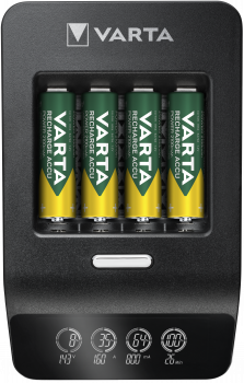 Preview: Varta LCD Lader Ultra Fast Charger+ 15 Minuten inkl. 4x AA R2U 2100 mAh