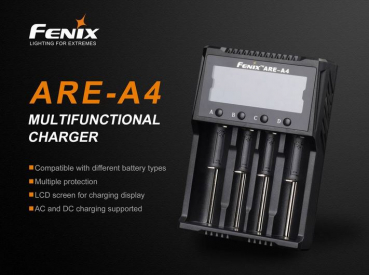 Preview: Fenix ARE-A4 Smart Battery Charger charger 4x 18650 batteries