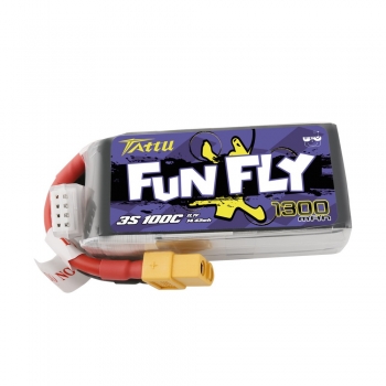 Tattu Funfly Serie 1300mAh 11.1V 100C 3S1P Lipo Akku mit XT60 Stecker