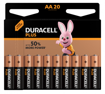 Duracell Plus LR6 AA Mignon MN1500 BPH20 - 20er Box