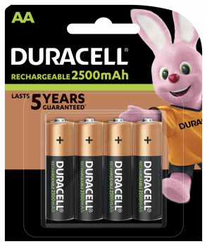 Duracell Rechargeable Akku HR6 AA Mignon 2500 maH 4er Blister