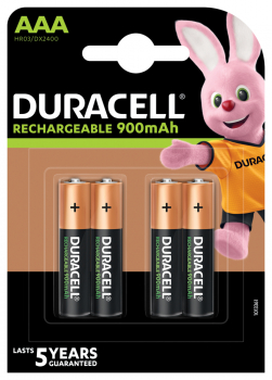 Duracell Rechargeable AAA Akku 900 mAh 4er Blister