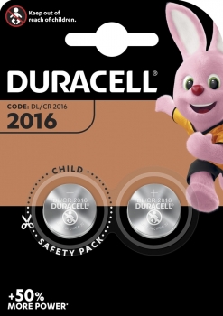 Duracell Lithium CR 2016 Knopfzelle 3V Blister 2