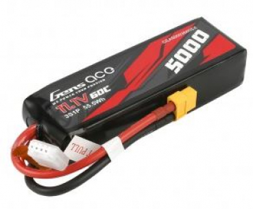 Gens ace 5000mAh 11.1V 60C 3S1P Short-Size Lipo With XT60 Plug